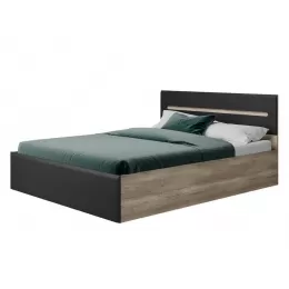 Кровать двуспальная с под.мех. 1,6м «Наоми» КР-11 (дуб каньон/графит)