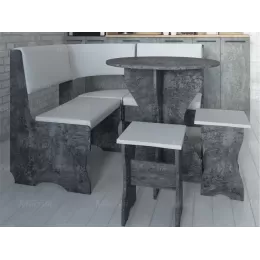 Кухонный уголок «Лотос»  (цемент темный к/з White)