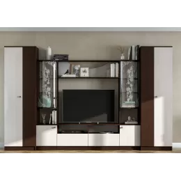 Мебель для гостиной "МГС 8" Исполнение 1 Дуб Венге/Ясень анкор светлый