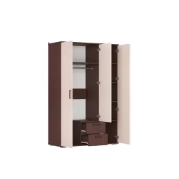 Шкаф трехстворчатый с ящиками «Ультра» ШР-03 (ясень шимо светлый/темный)