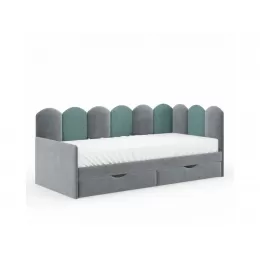 Диван-кровать «Барни» (серый/светло-зелёный)