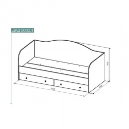 Кровать с ящиками ДКД 2000.1 Kiki