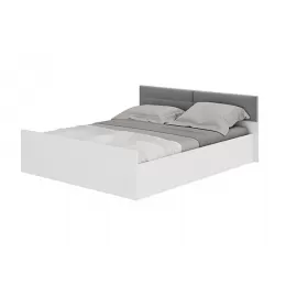 Кровать 1,6 КР-18 Спальня Фьюжн (белый/белый)