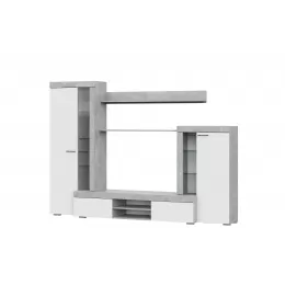 Мебель для гостиной МГС 5 Цемент светлый / Белый