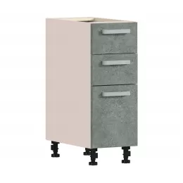Регина РСЯ-30 Шкаф-стол с ящиками Песочный/фасад МДФ Бетон серый