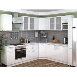 Модульная кухня «Валерия-М» (белый глянец)