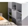 Mika / Мика детская Белый/Серый (кровать 900, стол, стеллаж, полки)