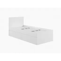 Кровать односпальная с ящиками 0,9м «Мадера-М900» (белый)