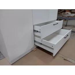 Шкаф трехстворчатый с ящиками «Гамма» (белый)