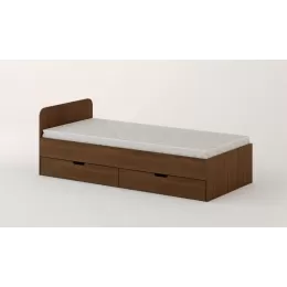 Кровать с ящиками 900 (Орех темный)