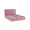 Купить Кровать Гамма ш. 1400 (с основанием для хранения) (велюр тенерифе розовый) в Новосибирске
