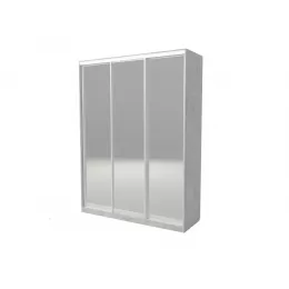 Шкаф-купе трехдверный «Комфорт-24» (зеркало+зеркало+зеркало) (цемент)