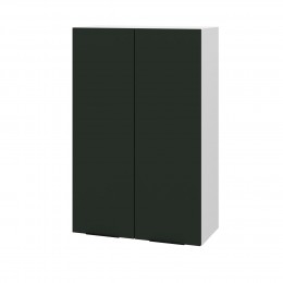 Шкаф верхний (премьер) ШВ 600Н Корпус: ЛДСП белый 16мм; фасад: фрезеровка Норд, МДФ софт пихтовый зеленый 16 мм