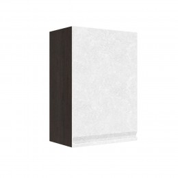 Шкаф верхний ШВ 500 Корпус: ЛДСП венге 16мм; фасад: фрезеровка Бруклин, МДФ бетон белый 16мм