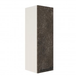 Шкаф верхний (премьер) ШВ 300Н Корпус: ЛДСП белый 16мм; фасад: фрезеровка Нувель, МДФ бетон коричневый 16мм