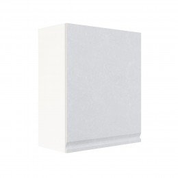Шкаф верхний ШВ 600-1 Корпус: ЛДСП белый 16мм; фасад: фрезеровка Бруклин, МДФ бетон белый 16мм