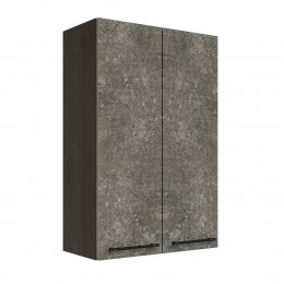 Шкаф верхний (премьер) ШВ 600Н Корпус: ЛДСП венге 16мм; фасад: фрезеровка Нувель, МДФ бетон коричневый 16мм