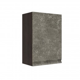 Шкаф верхний ШВ 500 Корпус: ЛДСП венге 16мм; фасад: фрезеровка Бруклин, МДФ бетон коричневый 16мм