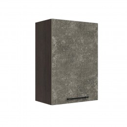Шкаф верхний ШВ 500 Корпус: ЛДСП венге 16мм; фасад: фрезеровка Нувель, МДФ бетон коричневый 16мм