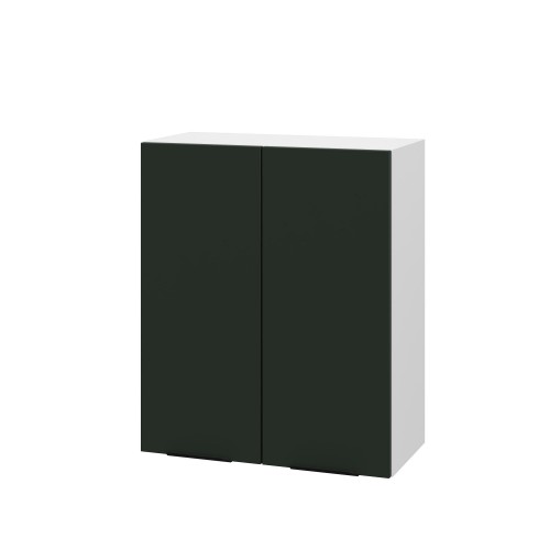 Шкаф верхний ШВ 600 Корпус: ЛДСП белый 16мм; фасад: фрезеровка Норд, МДФ софт пихтовый зеленый 16 мм