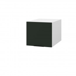 Шкаф верхний  антресоль ШВА 400 Корпус: ЛДСП белый 16мм; фасад: фрезеровка Норд, МДФ софт пихтовый зеленый 16 мм