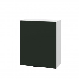 Шкаф верхний ШВ 600-1 Корпус: ЛДСП белый 16мм; фасад: фрезеровка Норд, МДФ софт пихтовый зеленый 16 мм