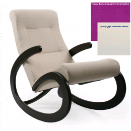 Кресло-качалка Неаполь Модель 1 (Дуб шампань-эмаль/Ткань Фиолетовый Verona Cyklam)
