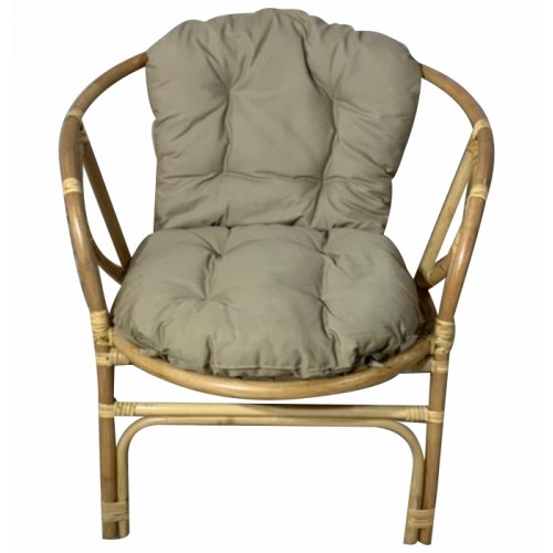 Кресло RJG-Bolima (Ротанг №4, ткань JPN DRILL 102)