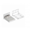 Кровать Сандра 1.6 с ортопедическим основанием (Белый лофт)