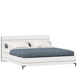 Кровать двуспальная 1800 Норд (Белый/Черный)