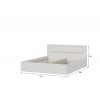 Мебель для спальни "МСП 1" Кровать двойная универсальная 1,6*2,0 Ясень Анкор светлый / Ясень Анкор светлый